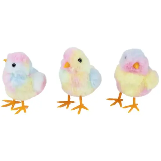 4.5" Plush Tie Dye Easter Chick Figurines, 3ct. {4}