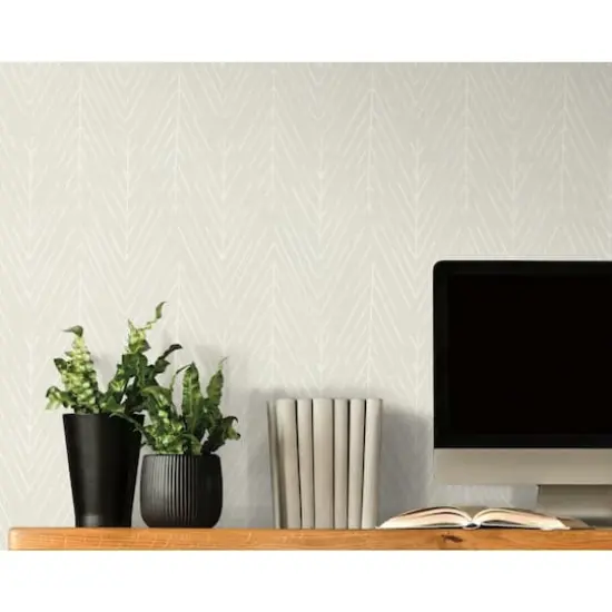 RoomMates Twig Hygge Herringbone Peel & Stick Wallpaper Beige and white {5}