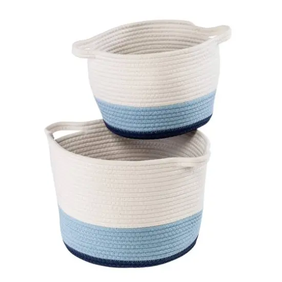 Honey Can Do Blue Ombr&eacute; Nesting Cotton Rope Storage Basket Set {6}
