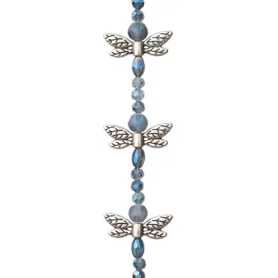 Silver & Blue Dragonfly Mix Beads by Bead Landing&trade; {1}
