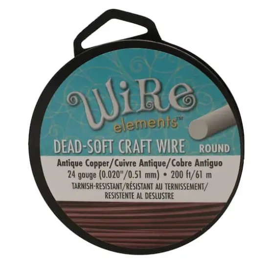 The Beadsmith&reg; Wire Elements&trade; 24 Gauge Tarnish Resistant Soft Temper Wire, 200ft. Antique Copper {5}