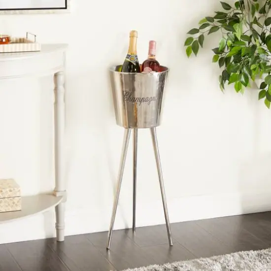 Grey Modern Wine Holder, 9" x 9" x 28" {9}