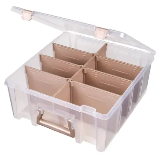 ArtBin® Rose Gold Super Satchel™ Double Deep Storage Bin with Dividers {6}