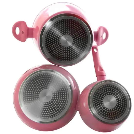 Gibson Home&reg; Plaza Caf&eacute; 7-Piece Lavender Aluminum Nonstick Cookware Set {4}