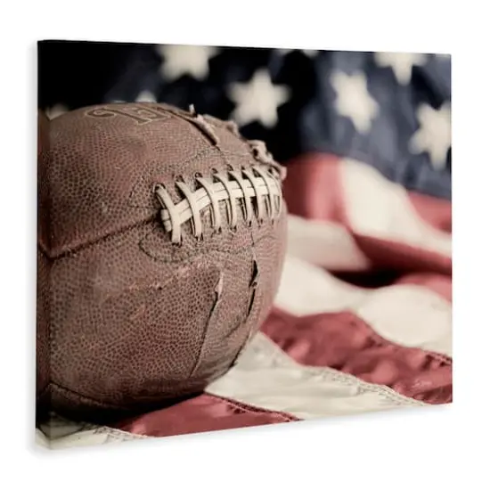 Stupell Industries Football & American Flag Canvas Wall Art {4}