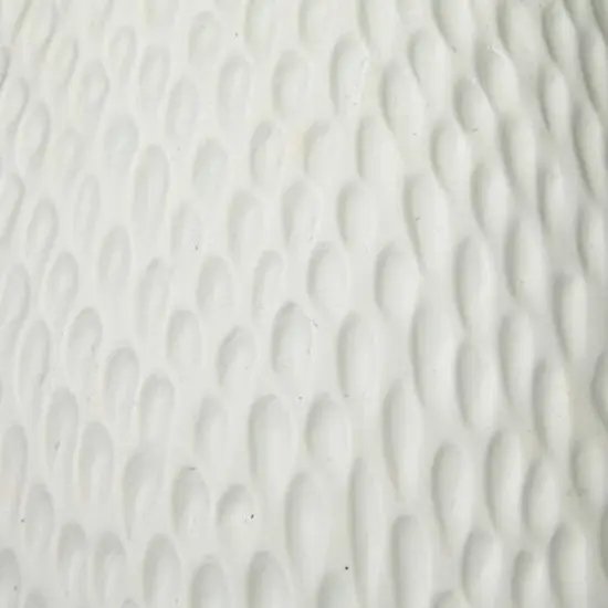 Hello Honey&reg; 12.5" White Debossed Stoneware Bisque Table Lamp with Inline Switch {6}