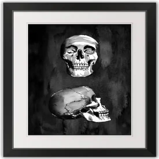 Skull Halloween Print in Black Frame {1}