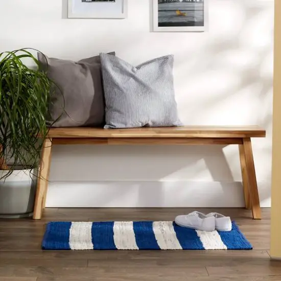 DII&reg; Navy & White Stripe Rag Rug, 2ft. x 3ft. {4}