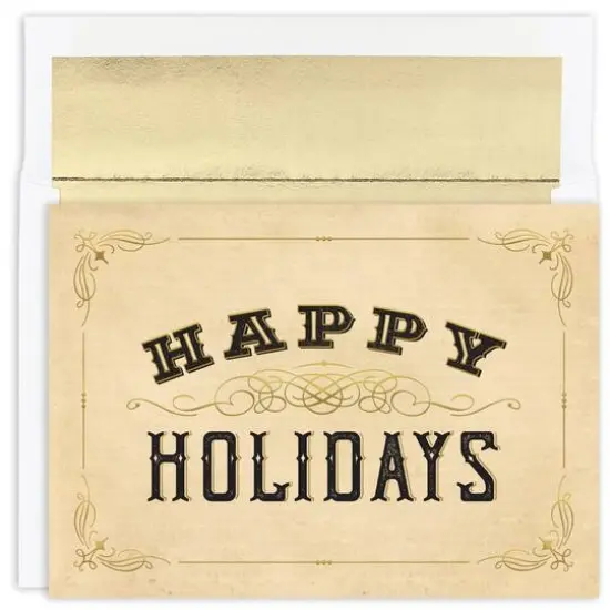 JAM Paper Western Style Holidays Christmas Cards & Envelopes Set {1}
