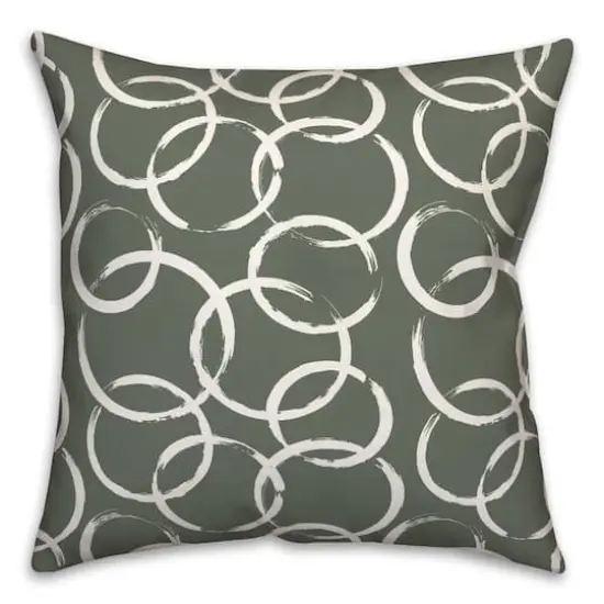 18" x 18" Circles Versatile Throw Pillow Sage {1}