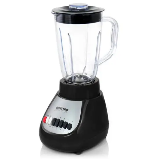 Better Chef Black 50oz. 10-Speed 350-Watt Plastic Jar Blender {7}