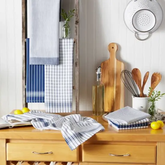 DII&reg; Basic Dishtowels Set, 8ct. Nautical Blue {5}