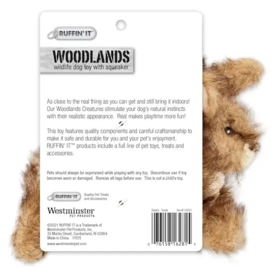 Ruffin' It&trade; Small Rabbit Woodlands Plush Dog Toy {4}