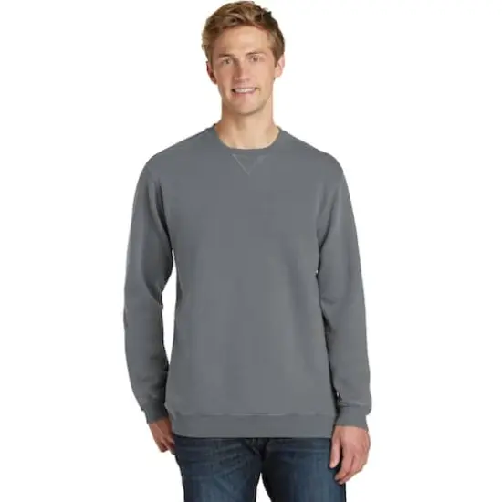 Port & Company&reg; Beach Wash&reg; Garment-Dyed Sweatshirt Pewter {4}
