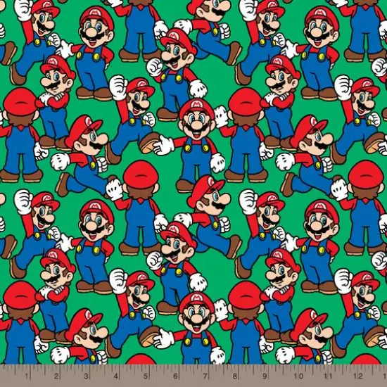 Nintendo&reg; Super Mario Green Packed Mario Cotton Fabric {3}