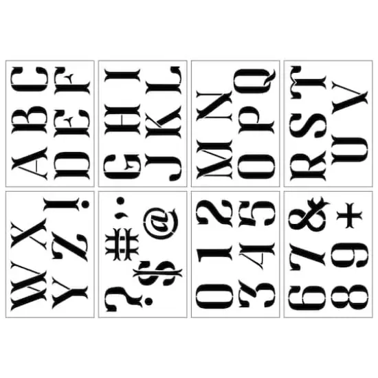 3" Uppercase Alphabet Stencils by Craft Smart&reg; {1}