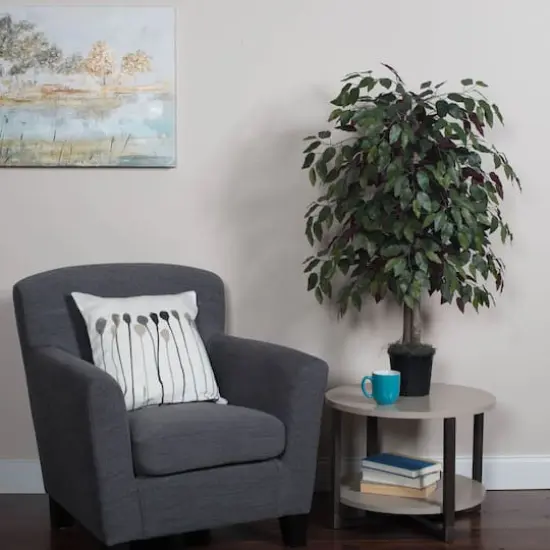 4ft. Artificial Capensia Bush with Black Plastic Pot {3}