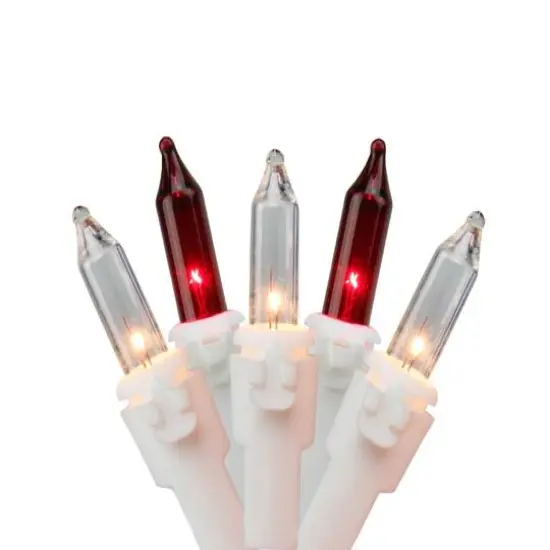 35ct. Mini Christmas Light Set Red and Clear {1}