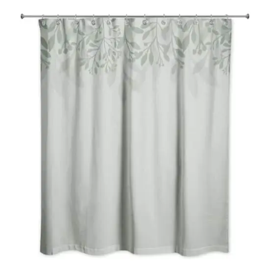 Floral Banner Shower Curtain, 71" x 74" Green {1}