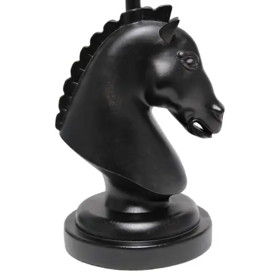 Simple Designs Chess Horse Table Lamp Black {8}