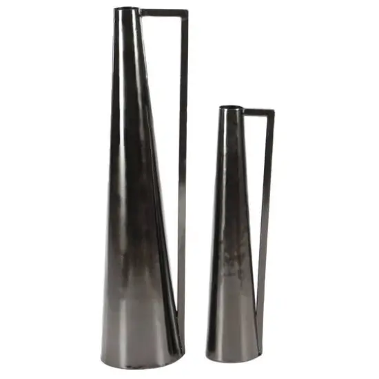 Black Metal Glam Vase Set {1}