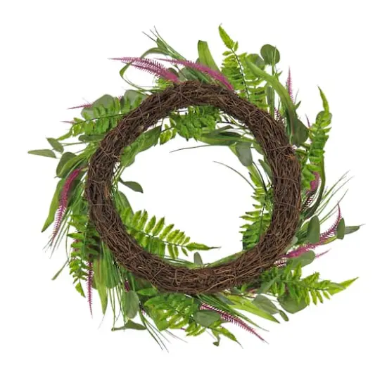 22" Eucalyptus & Lavender Wreath {5}