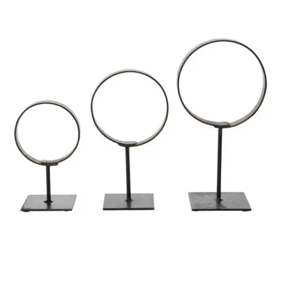 Hello Honey&reg; Decorative Modern Found Metal Rings on Stands Set {6}