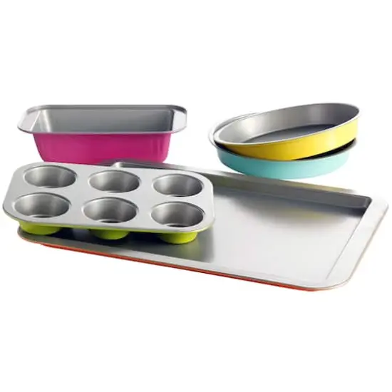 Gibson Home Color Splash Lyneham 5-Piece Carbon Steel Bakeware Set {5}