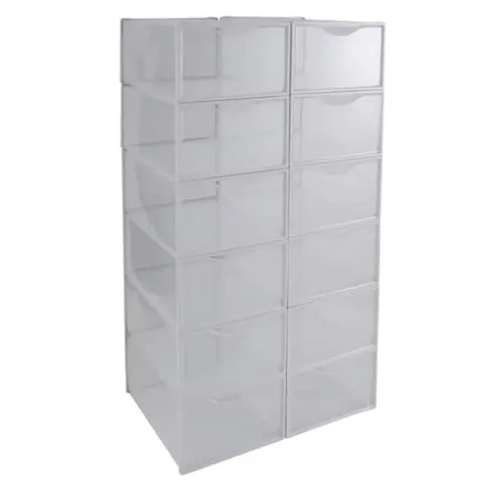 Simplify Stackable Shoe Boxes, 12ct. White {1}