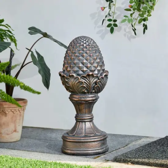 Glitzhome&reg; 22.5" Artichoke Garden Statue Bronze {3}