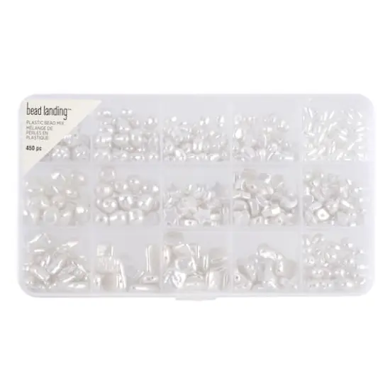 White Plastic Pearl Bead Mix by Bead Landing&trade; {1}