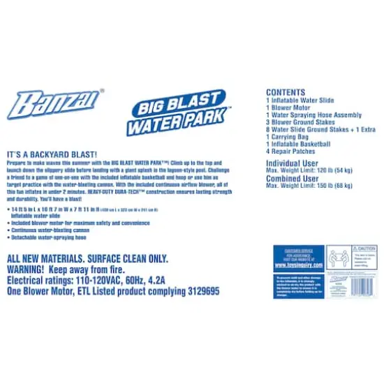 Banzai&reg; 14.5ft. Big Blast Water Park&trade; {5}