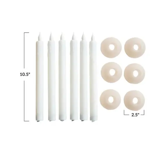 Hello Honey 10" Evening LED Taper Candles with Holder, 6ct. {6}