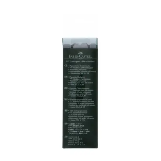 Faber-Castell&reg; PITT Artist Pen&reg; Black Fineliner Set, 4 Piece {3}