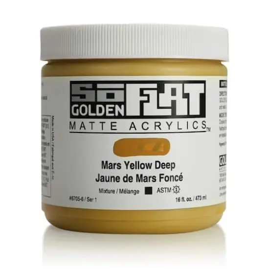Golden&reg; SoFlat Matte Acrylic Paint, 16oz. Mars Yellow Deep {1}