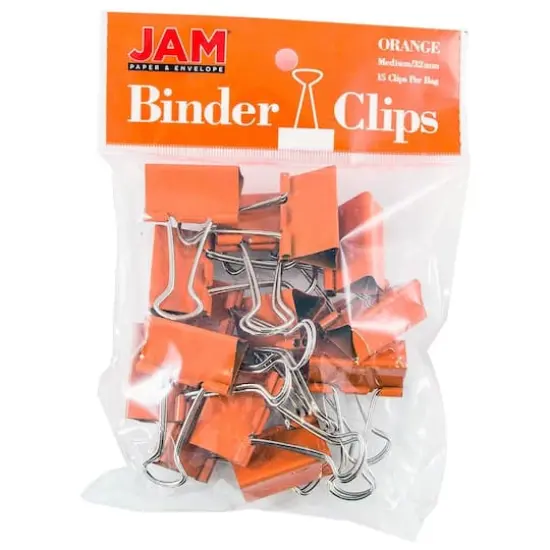JAM Paper Office Desk Supply Clips Set Orange {4}