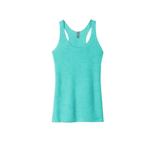 Next Level Women's Tri-Blend Racerback Tank Tahiti Blue {2}