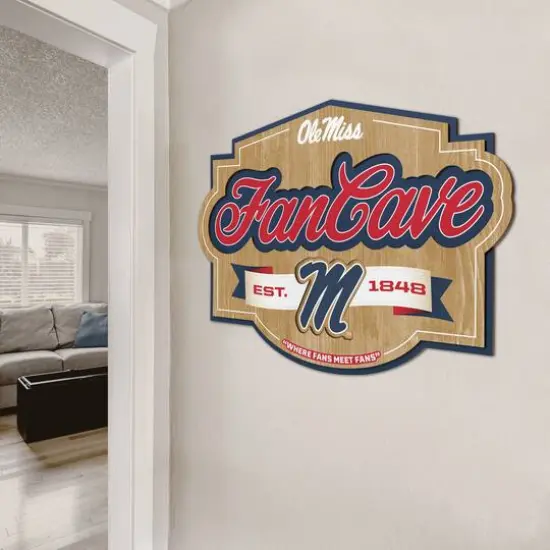 NCAA Fan Cave Sign Mississippi Rebels {5}