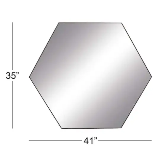 Clear Contemporary Wood Wall Mirror, 35" x 41" {5}