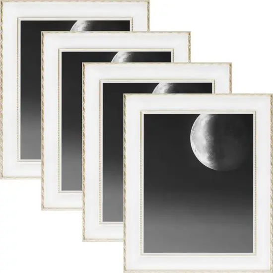 4 Pack: Craig Frames Victoria White and Gold Picture Frame {7}