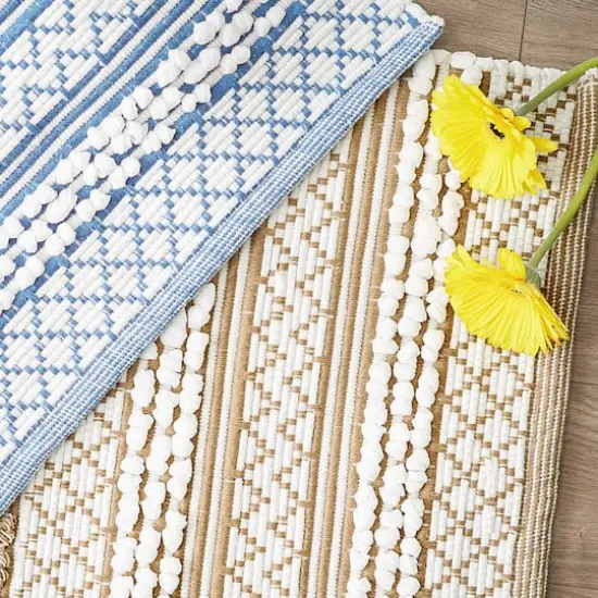 Stone and White Hand-Loomed Paper Chindi Runner 2.25ft. x 6ft. {6}