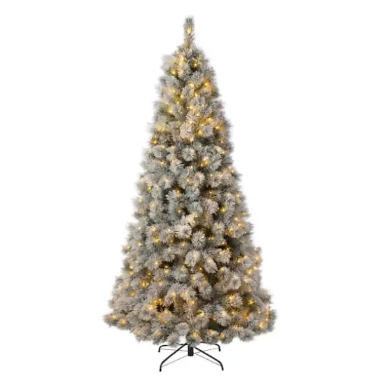 7.5ft. Pre-Lit Artificial Spruce Christmas Tree, Warm White LED Lights {1}