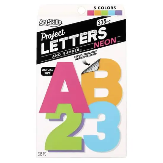 ArtSkills&reg; 2.5" Neon 335 Piece Paper Poster Letter Set {1}