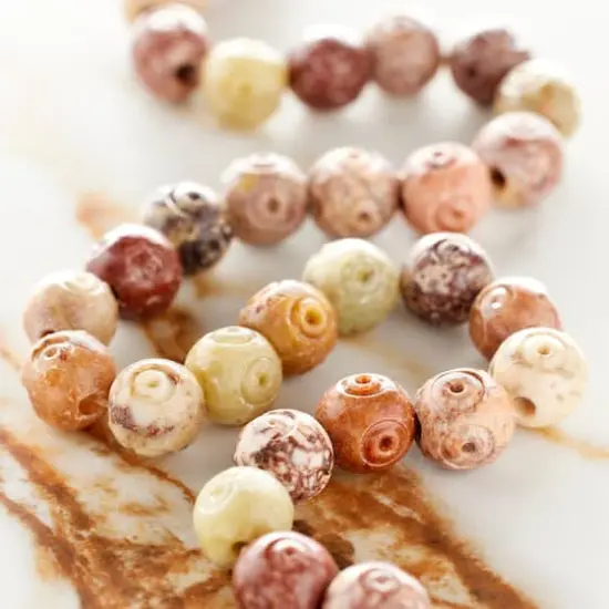 Brown Mix Soapstone Round Beads, 8mm by Bead Landing&trade; {3}