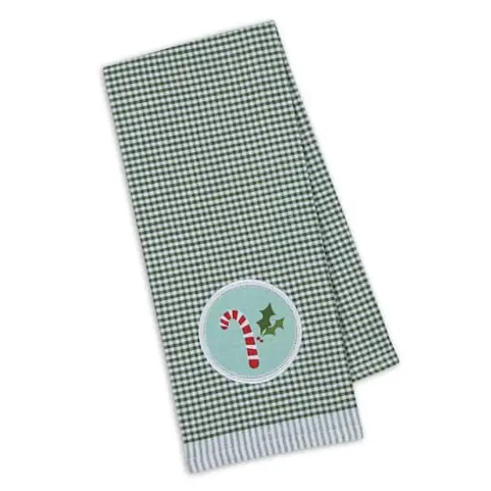 DII&reg; Candy Cane Embellished Dishtowel Set {4}