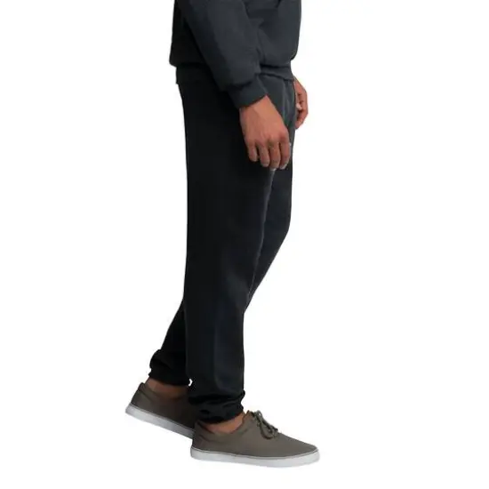 Fruit of the Loom Eversoft Fleece Elastic Bottom Sweatpant Black Heather {5}