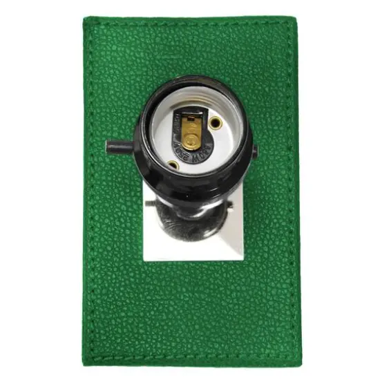 Lalia Home Lexington 21" Leather Table Lamp with USB Charging Port Green {11}