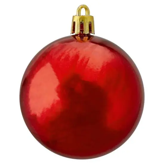 60ct Shiny Red Hot Shatterproof Ball Ornaments {4}