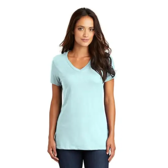 District&reg; Women's Perfect Weight&reg; V-Neck T-Shirt Seaglass Blue {4}