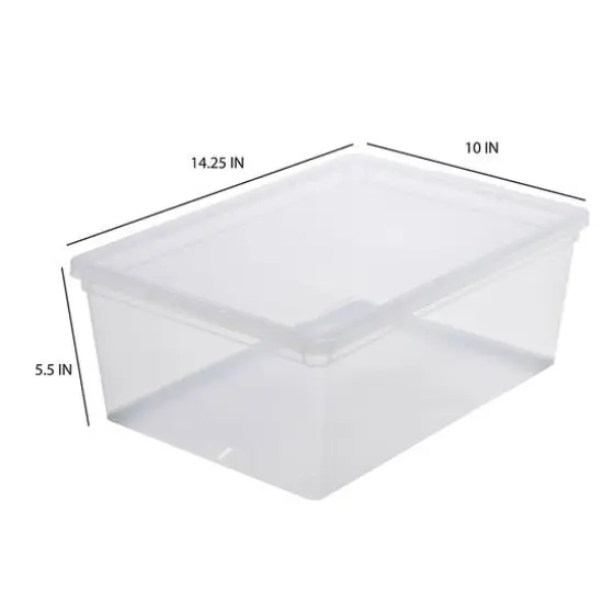 Simplify Clear Stackable Storage Bins with Lids, 4ct. {5}